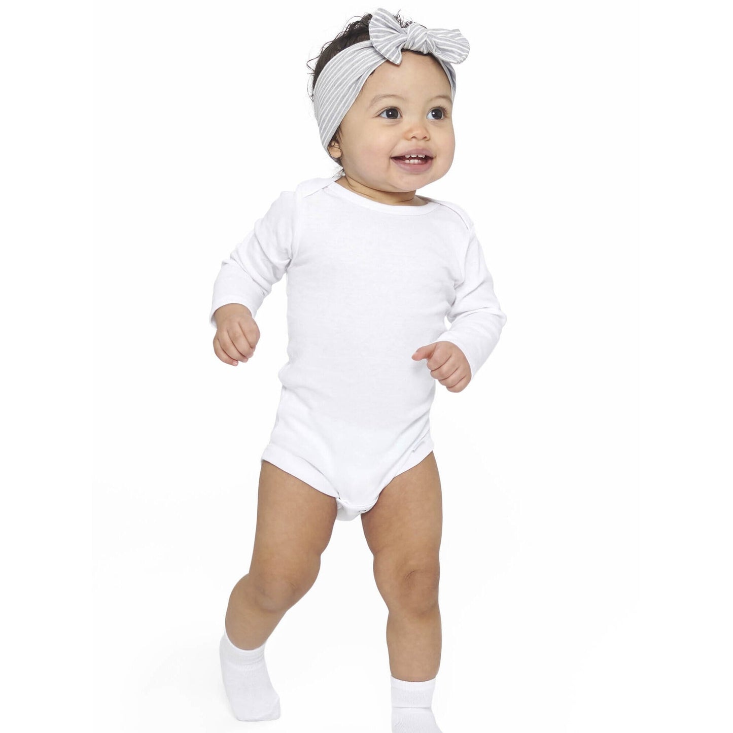 12-Pack Baby Neutral White Jersey Cuffed Bootie Socks